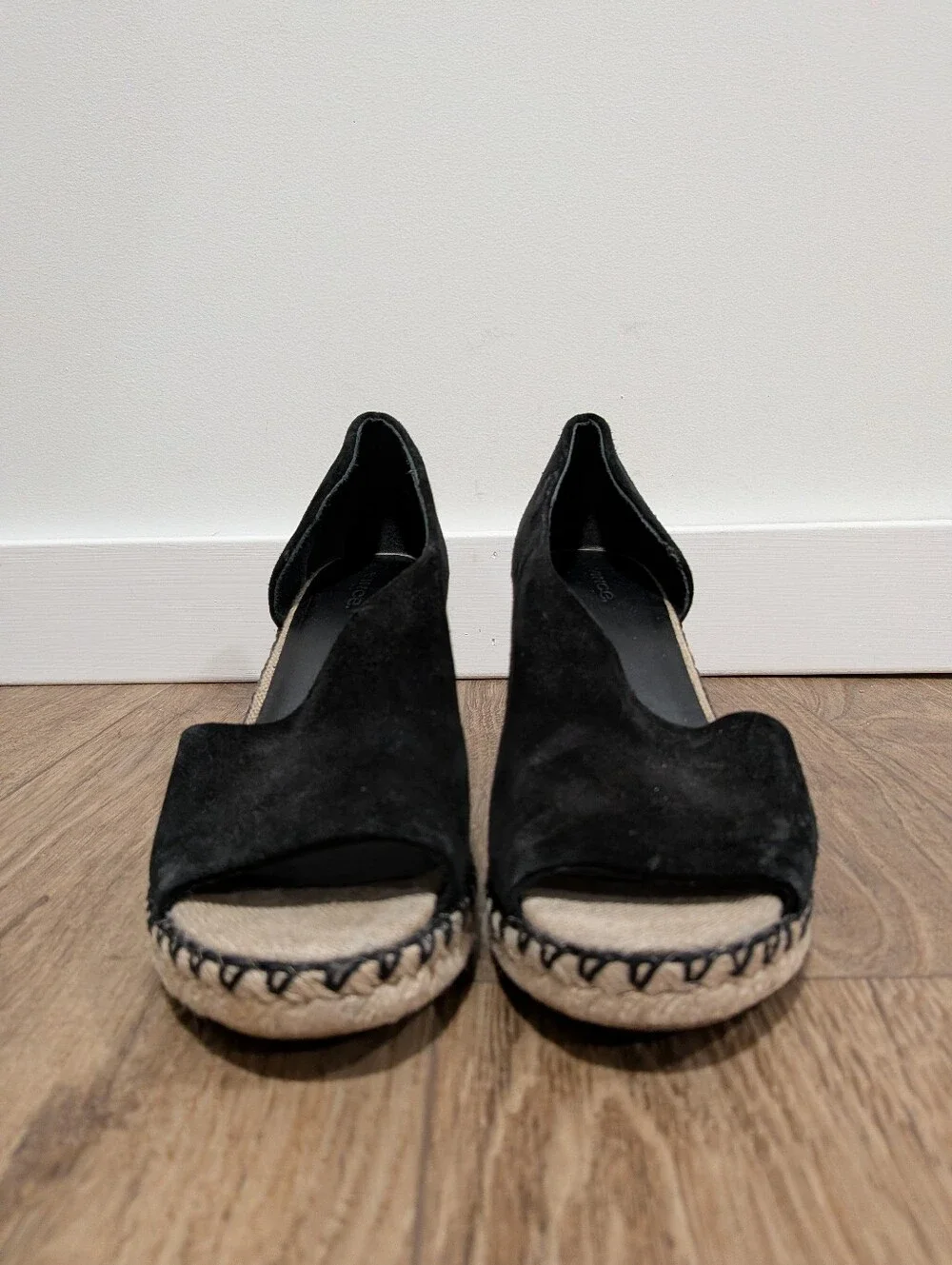 Vince Sonora Peep-Toe Suede Espadrille Wedge Sandals